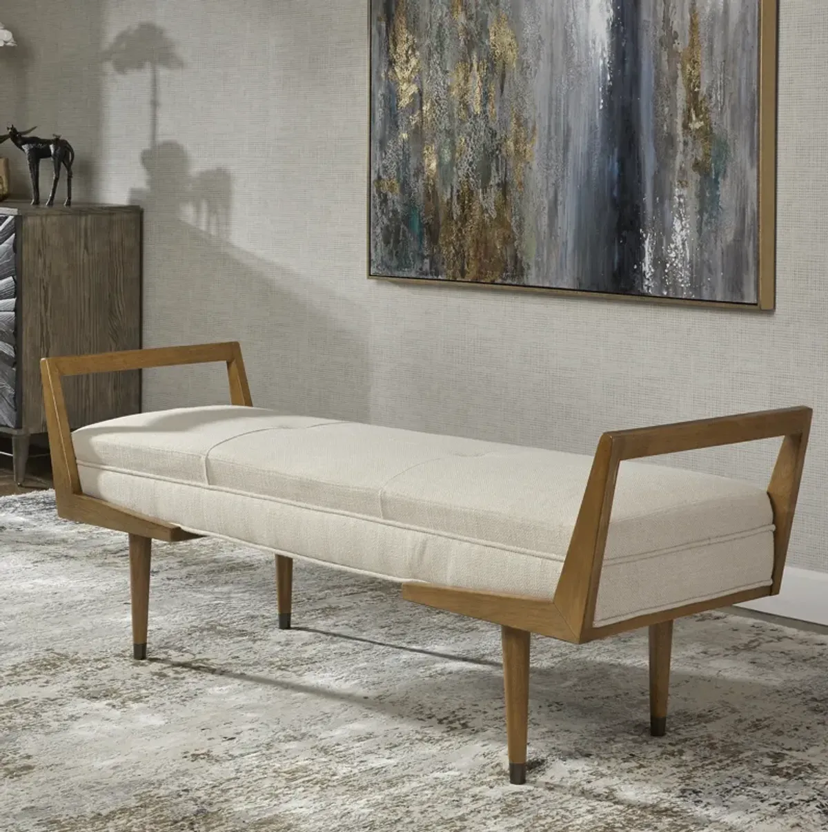 Waylon Modern Ivory Bench