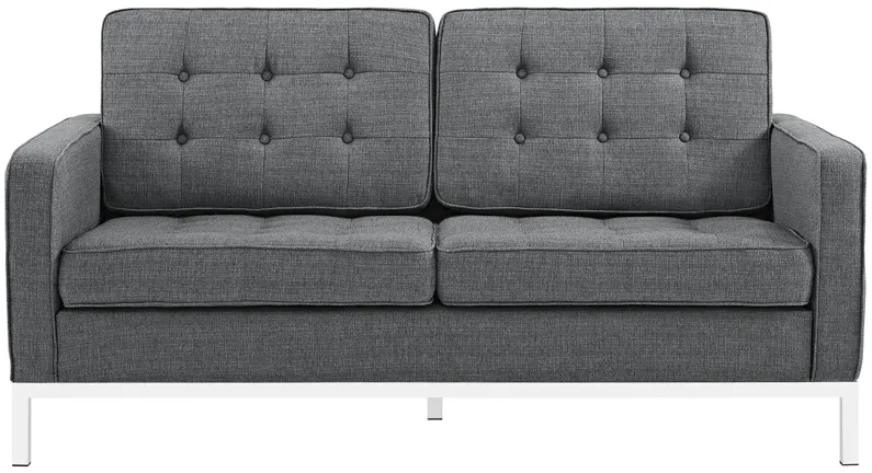 Loft Upholstered Fabric Loveseat