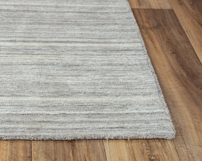 Seasand Lt. Gray Muted Stripe Recycled Polyester 5' x 7'6" Rectangle Rug