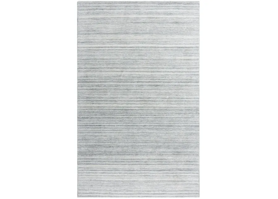 Seasand Lt. Gray Muted Stripe Recycled Polyester 5' x 7'6" Rectangle Rug