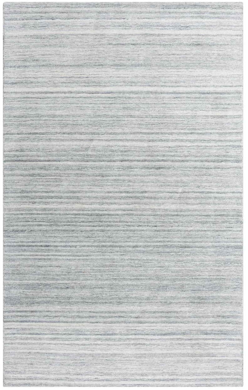 Seasand Lt. Gray Muted Stripe Recycled Polyester 5' x 7'6" Rectangle Rug