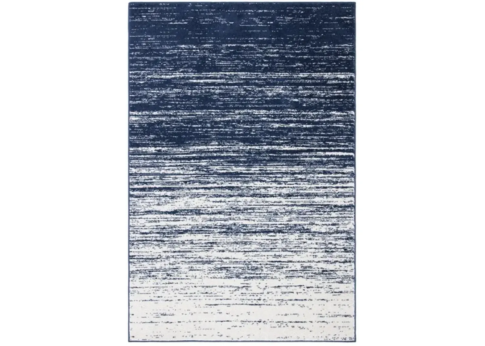 Adirondack Contemporary Navy / Ivory 6' X 6' Square Powerloomed Rug