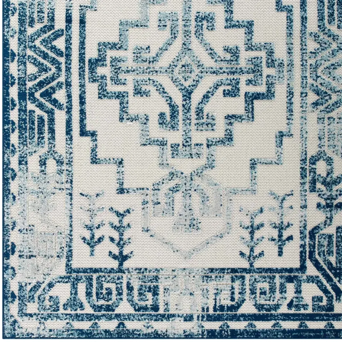 Reflect Nyssa Distressed Geometric Southwestern Aztec 8x10 Indoor/Outdoor Area Rug