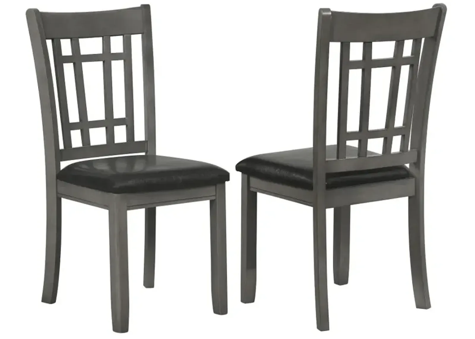 Lavon Padded Dining Side Chairs Medium Grey and Black (Set of 2)