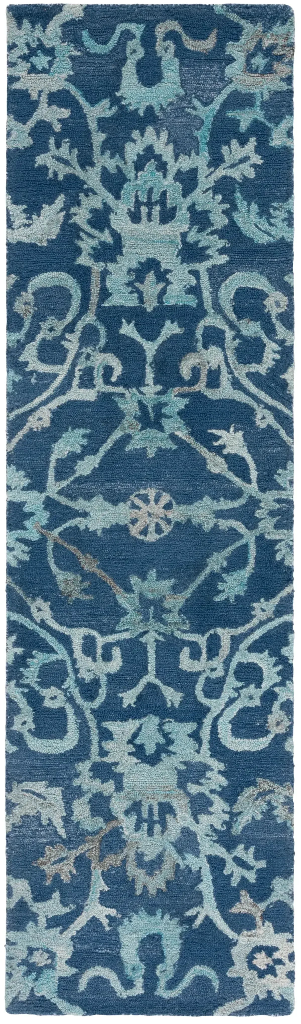 ANATOLIA 401 NAVY 2'-3' x 8' Runner Rug