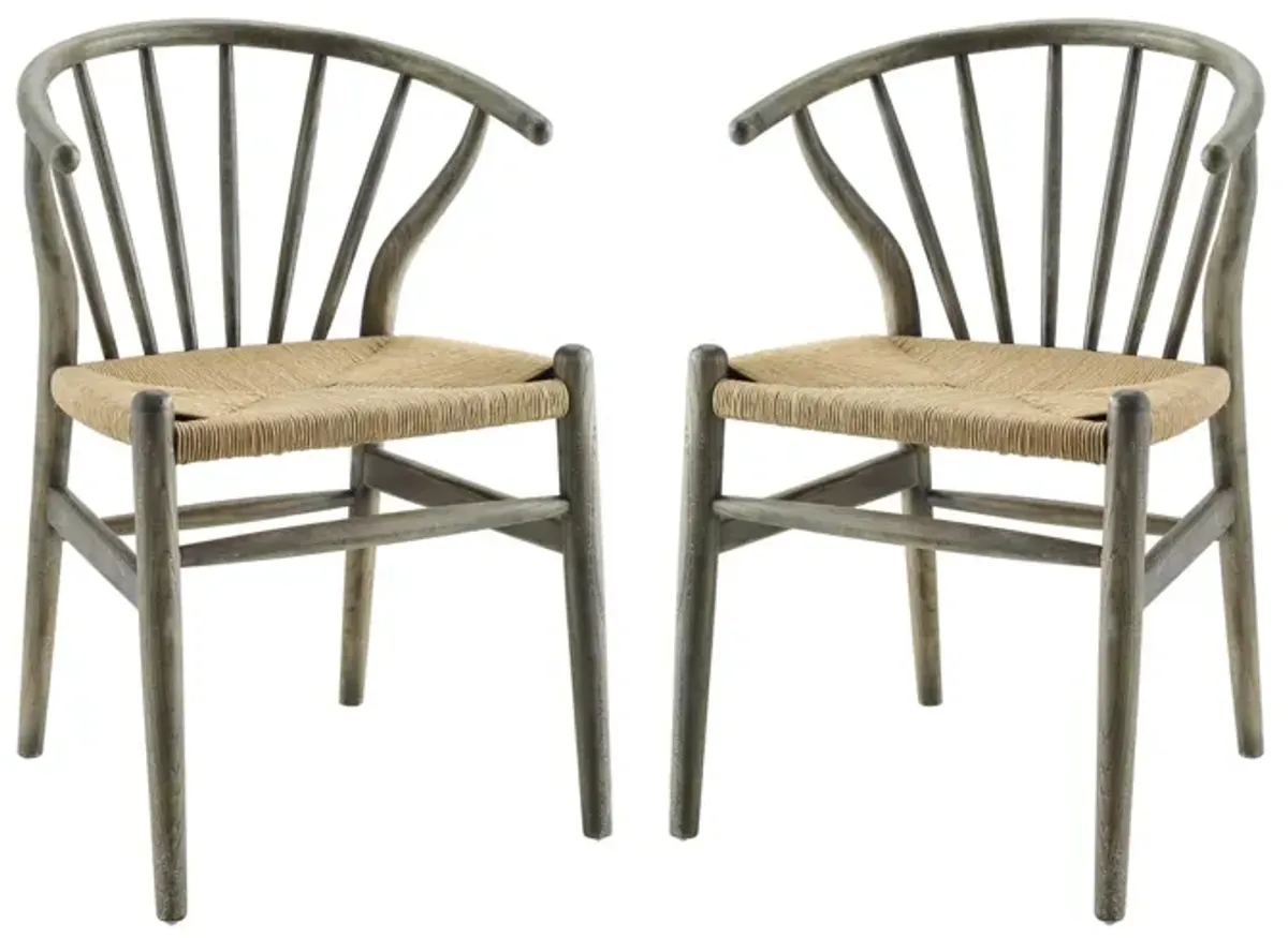 Flourish Spindle Wood Dining Side Chair Set of 2