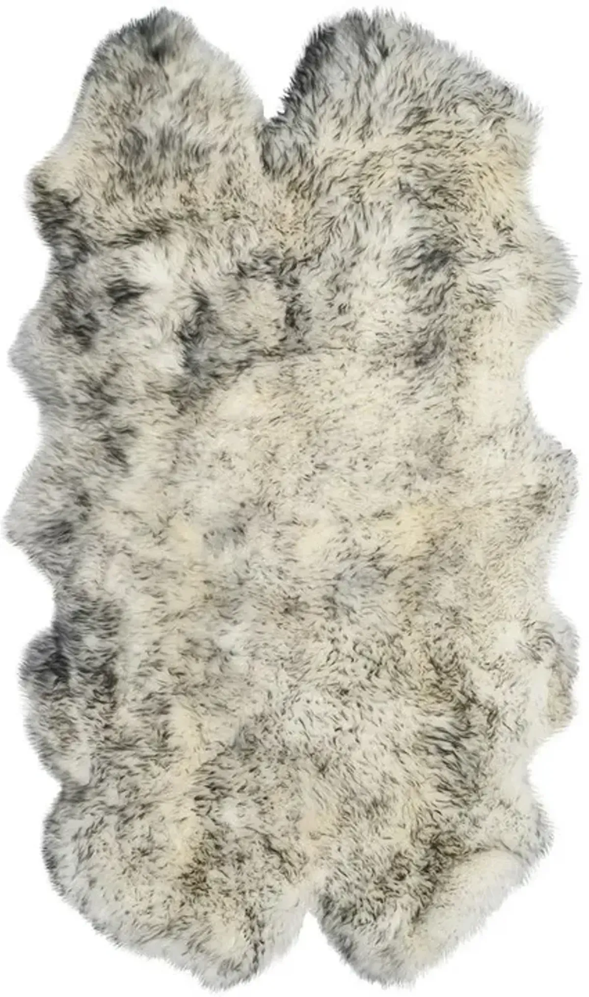 SHEEP SKIN 121 Grey  2' X 6' Runner Rug