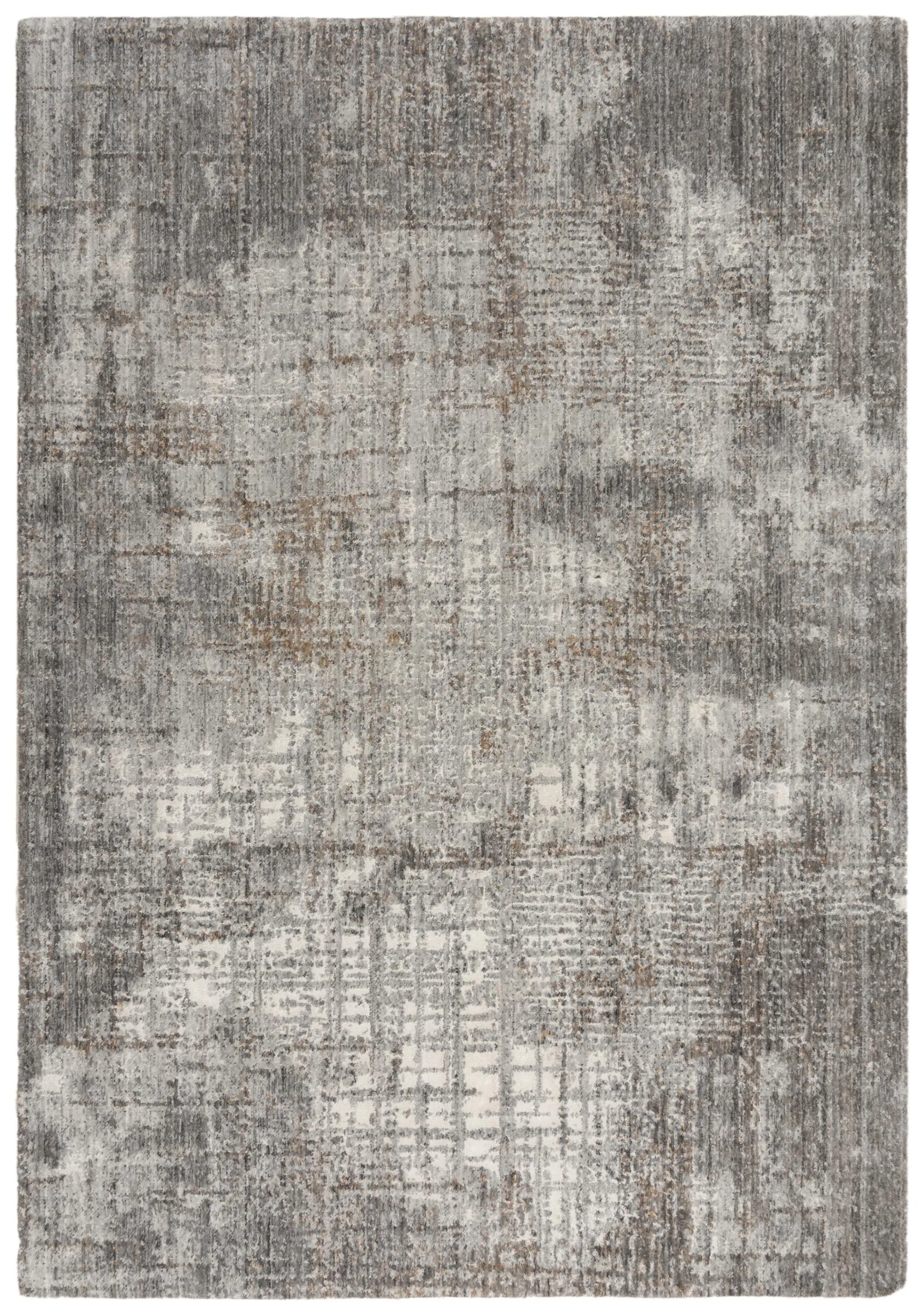 Ankara Gray Abstract Recycled Polyester 5'2" x 7'9" Rectangle Rug