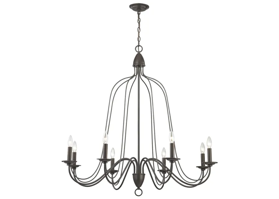 Monroe 40" Wide 8-Light Chandelier - Oil Rubbed Bronze