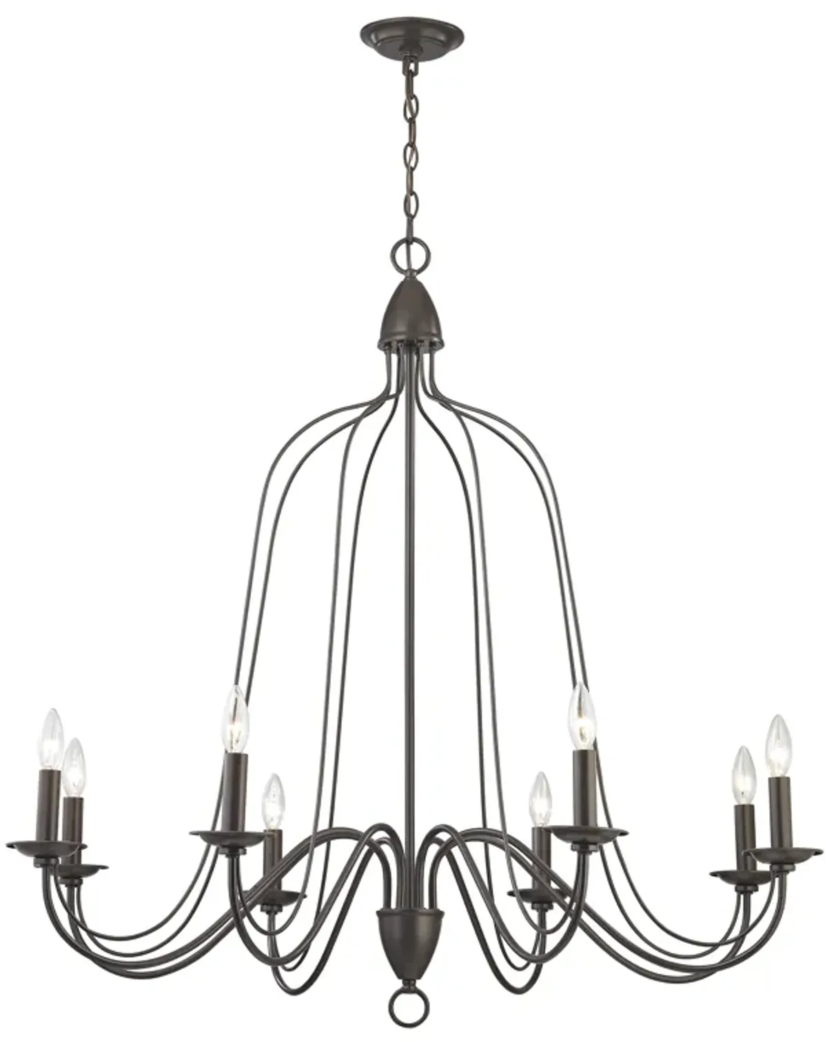 Monroe 40" Wide 8-Light Chandelier - Oil Rubbed Bronze