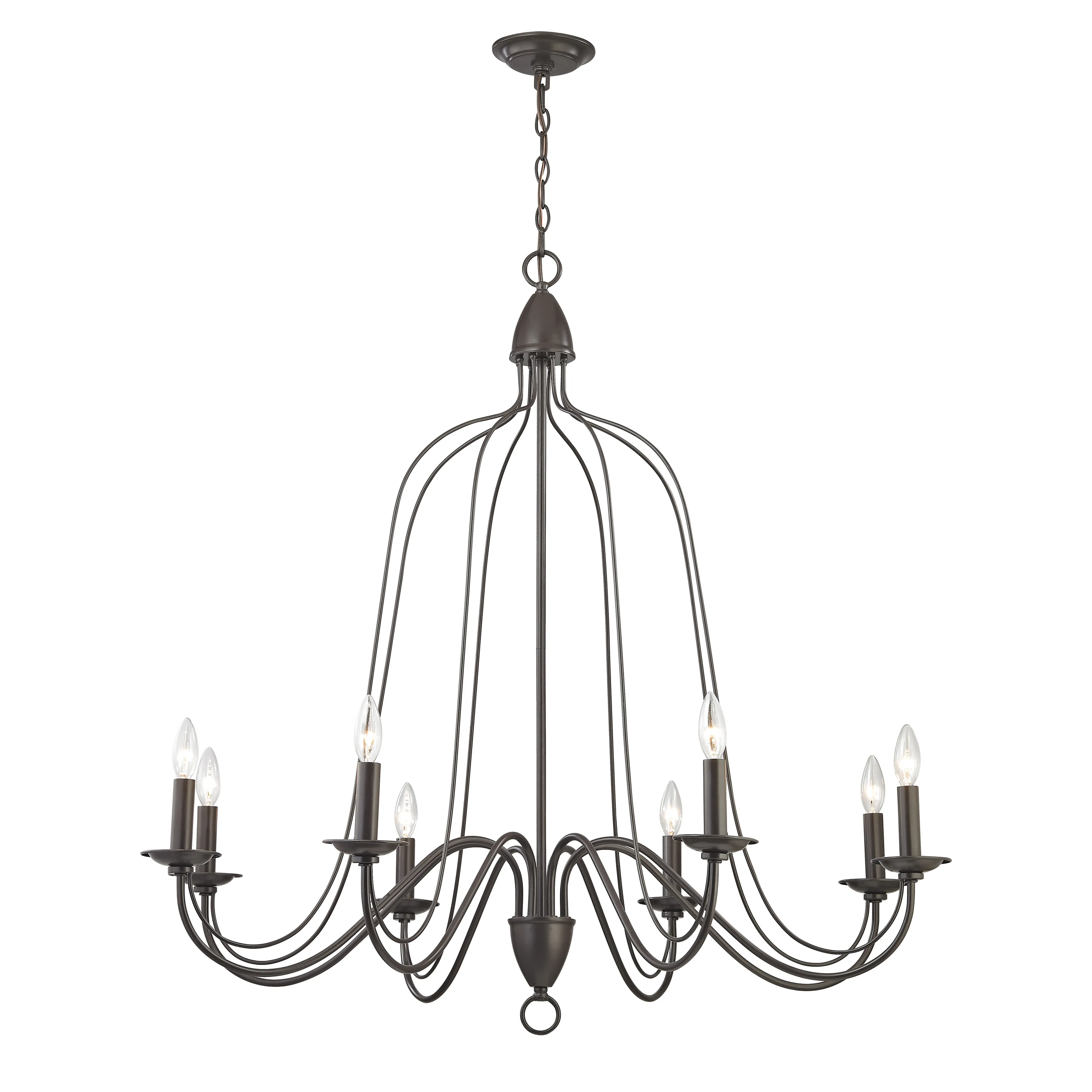 Monroe 40" Wide 8-Light Chandelier - Oil Rubbed Bronze