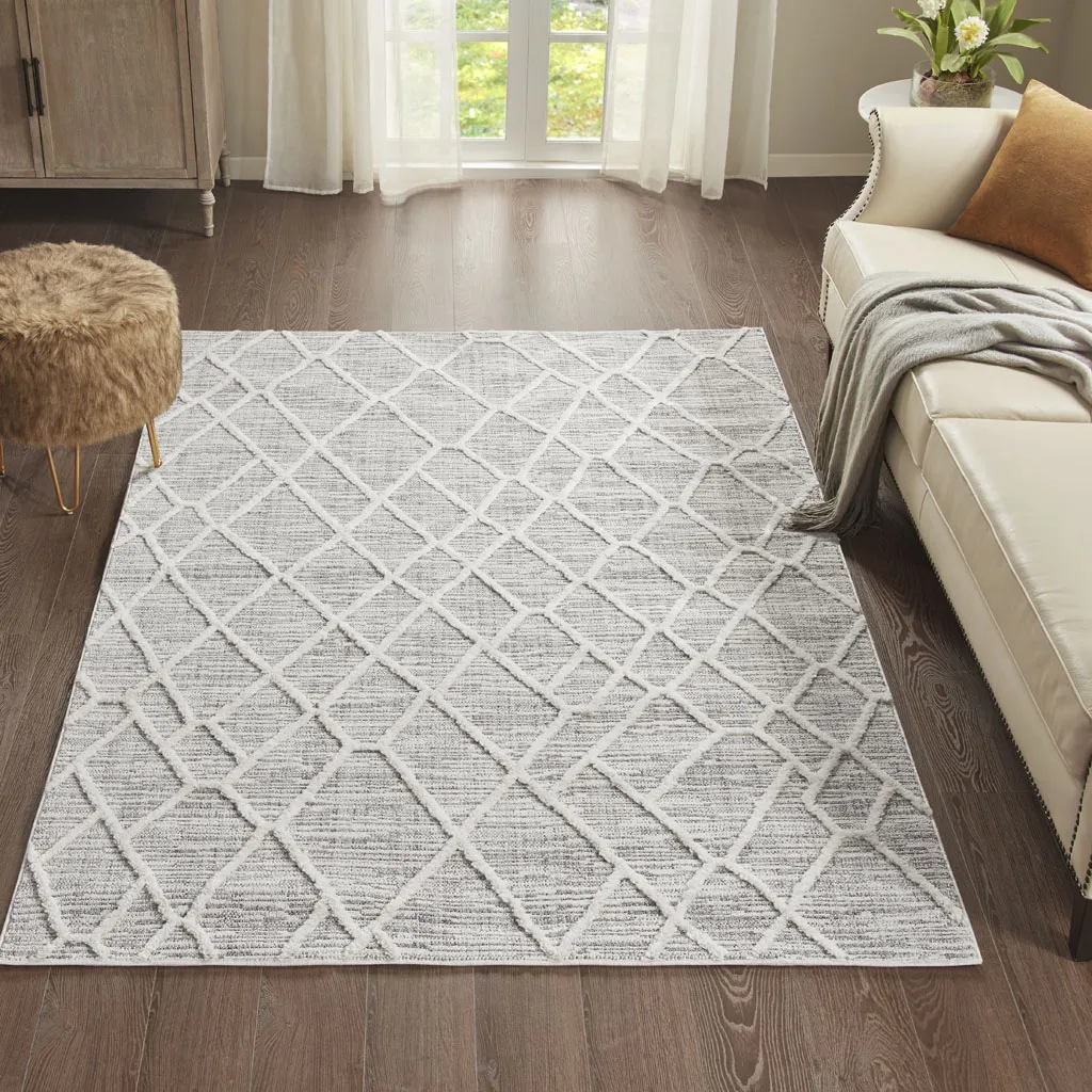 Madison Park Ashley Gray/Cream Terni Pebble Indoor Area Rug