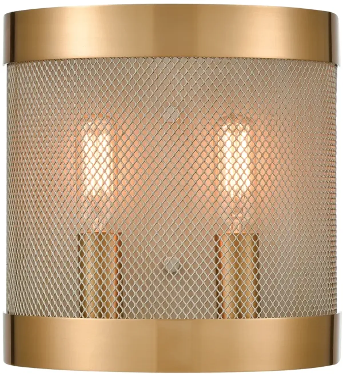 Line in the Sand 8" High 2-Light Sconce - Satin Brass