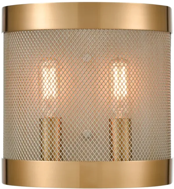 Line in the Sand 8" High 2-Light Sconce - Satin Brass