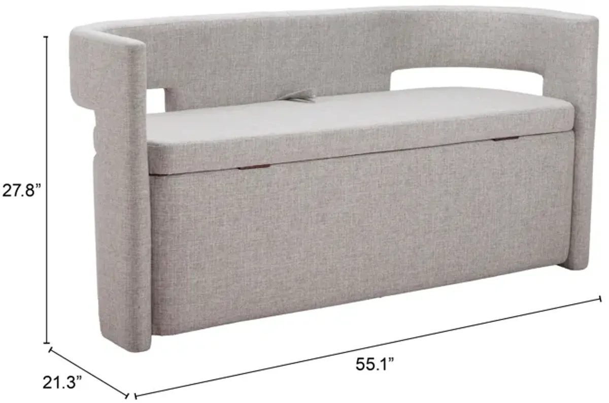 Papua Storage Bench Gray