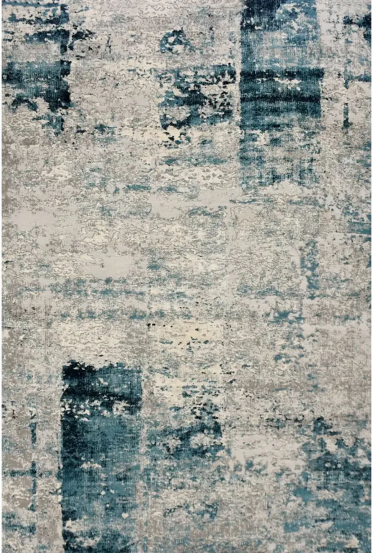 ARIELLA Blue & grey Rectangle 7'10 x 10'2 Rug