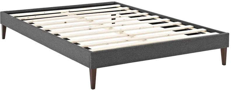 Tessie Queen Fabric Bed Frame with Squared Tapered Legs