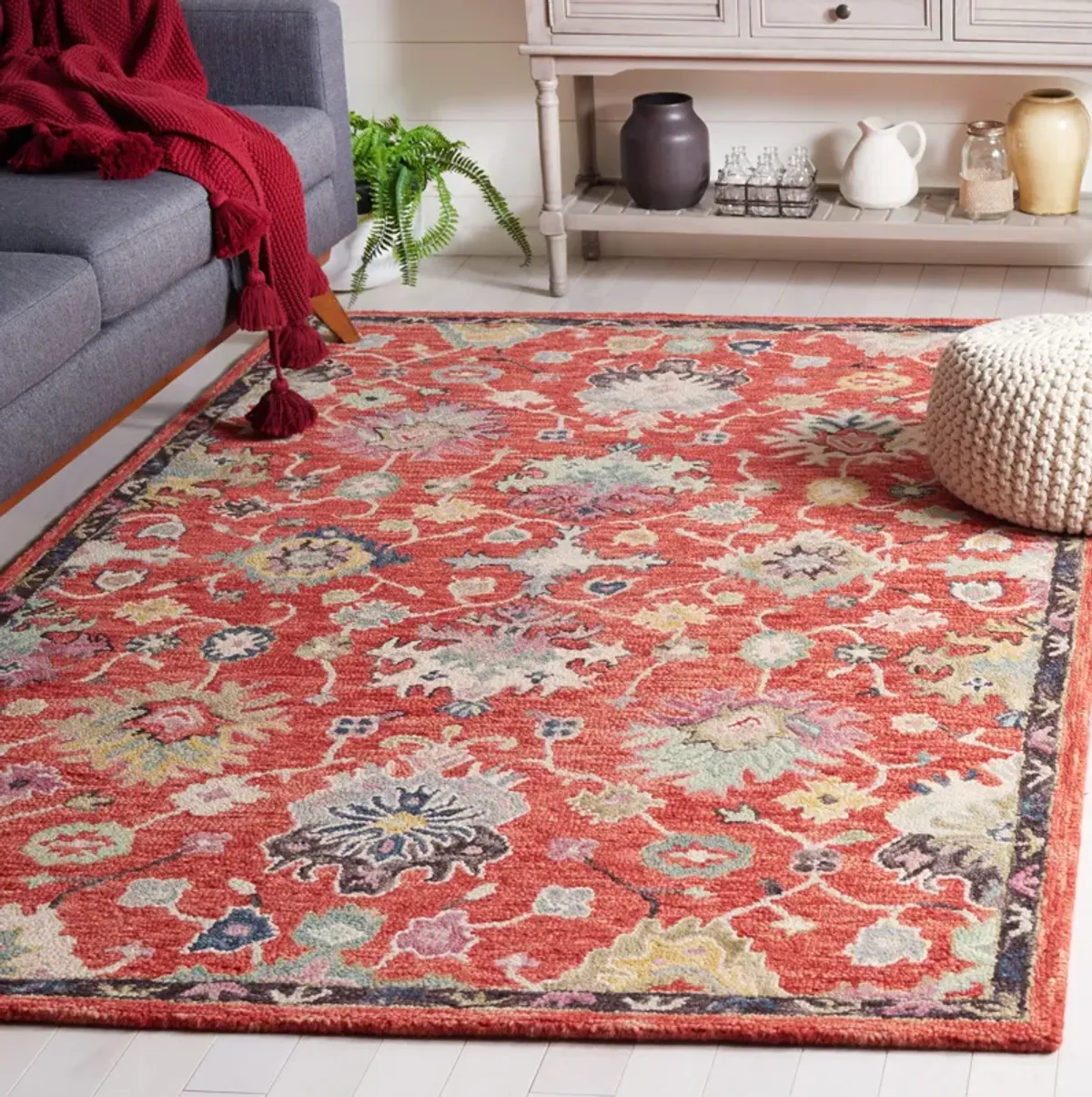 BLOSSOM Hand Tufted 5' x 8' area rug