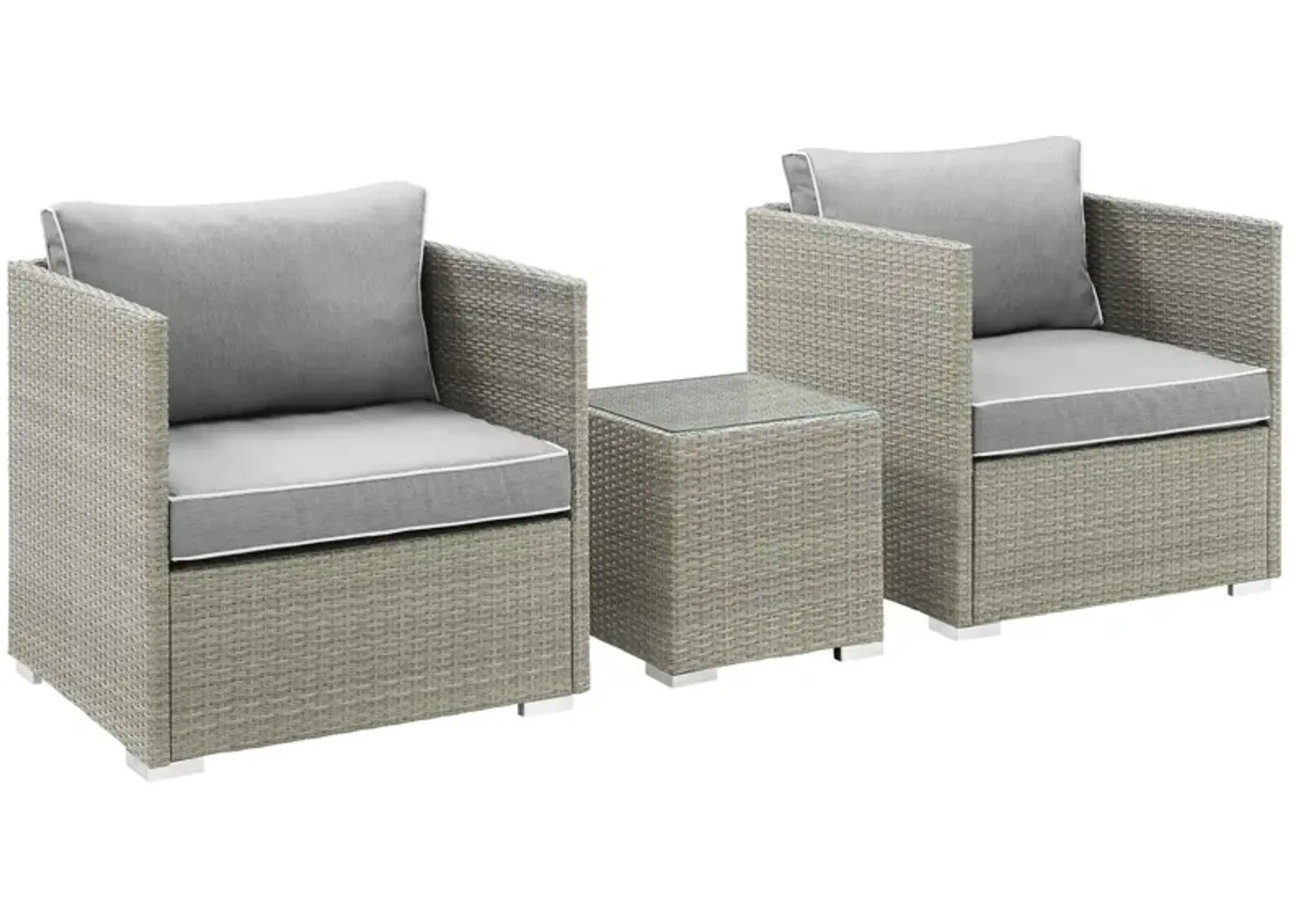 Repose 3 Piece Outdoor Patio Sectional Set