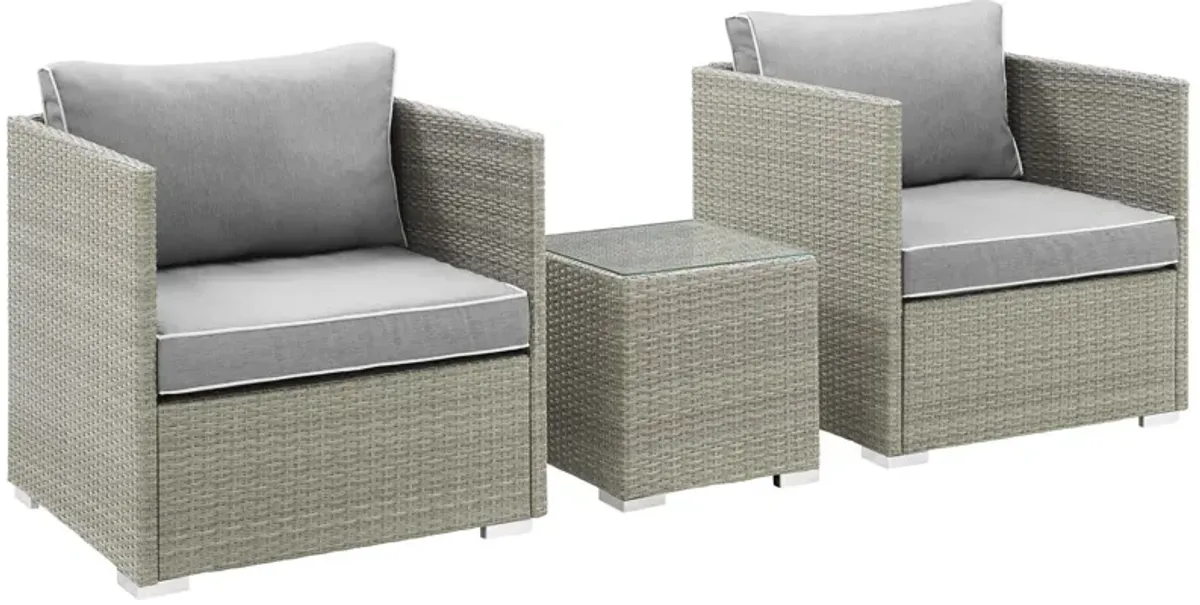 Repose 3 Piece Outdoor Patio Sectional Set