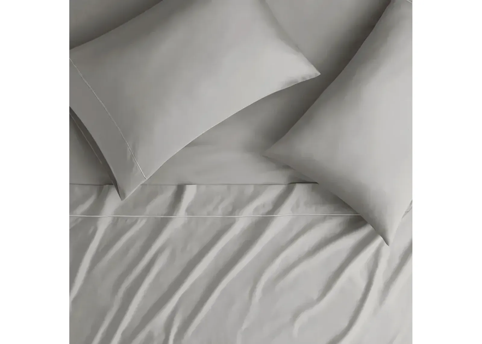 Madison Park 600 Thread Count Light Grey Pima Cotton Sheet Set