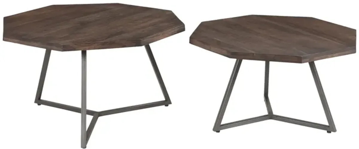 Loft Octagon Nesting Coffee Table, Set of 2 - Vinegar