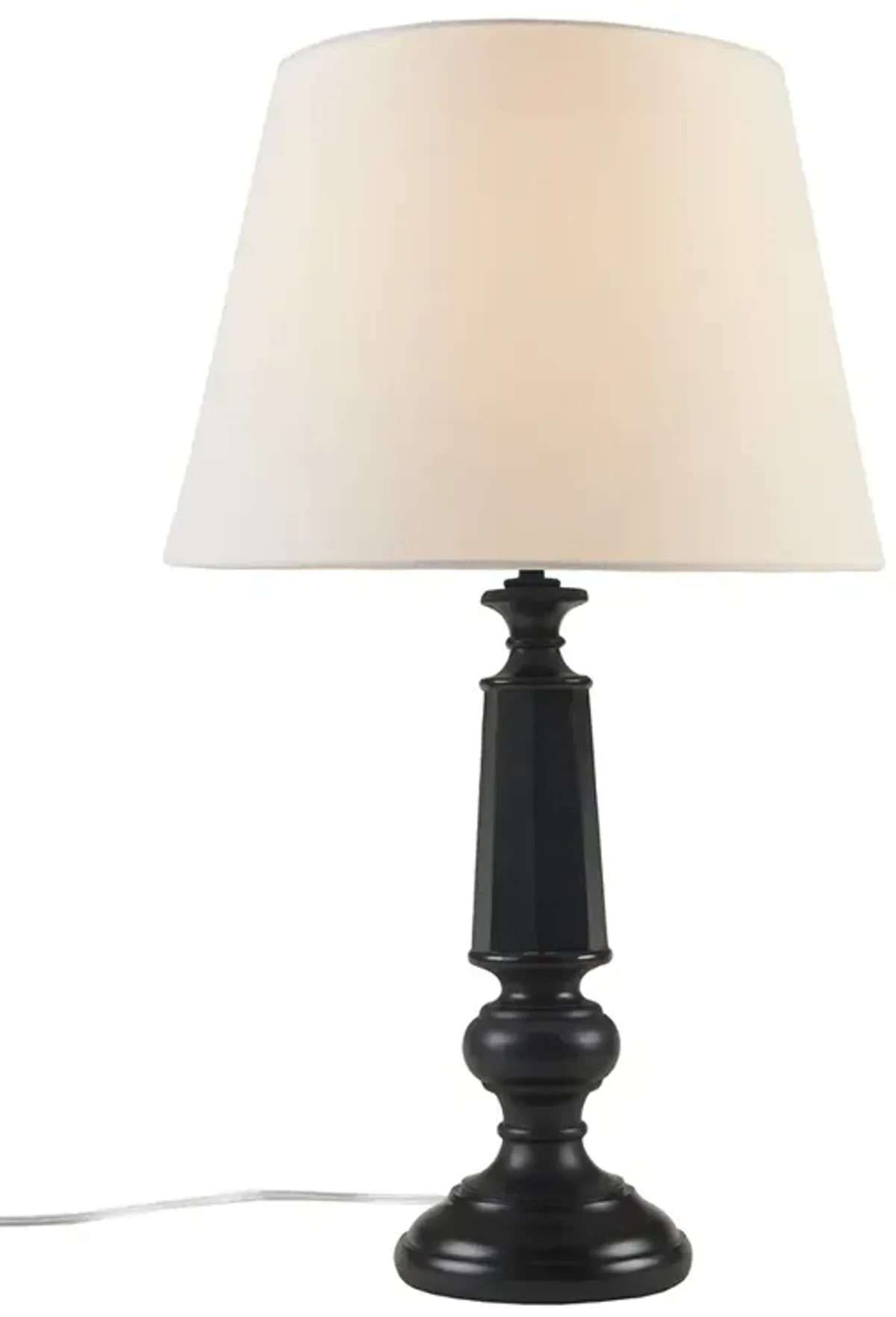 Martha Stewart Landsdown Black Black Faceted Table Lamp 24.25"H