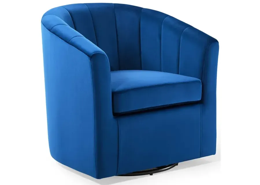 Prospect Performance Velvet Swivel Armchair