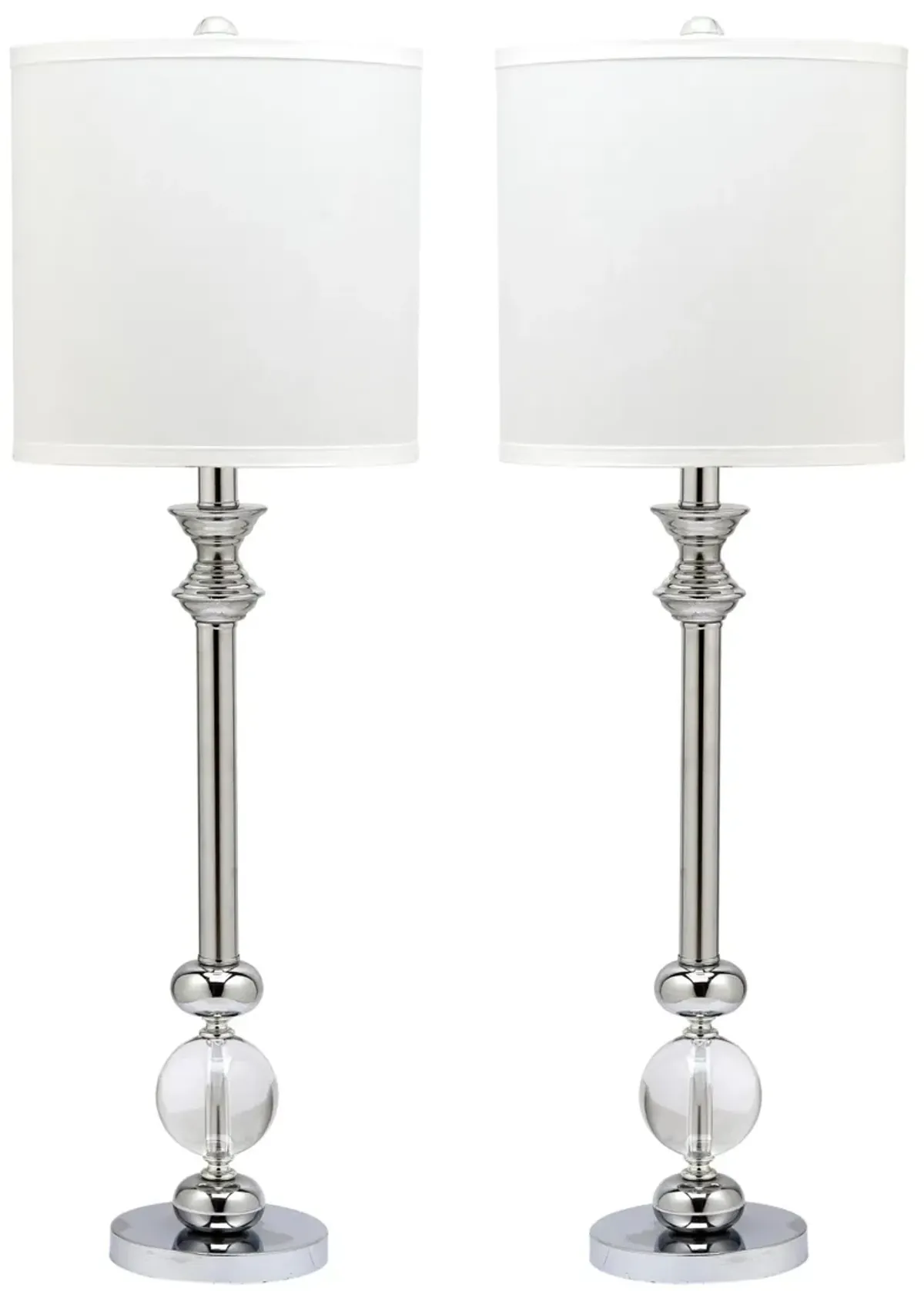 Erica 31-Inch H Crystal Candlestick Lamp - Set of 2