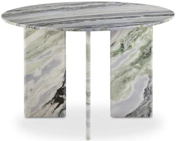 Celia Round Dining Table Green Onyx Marble