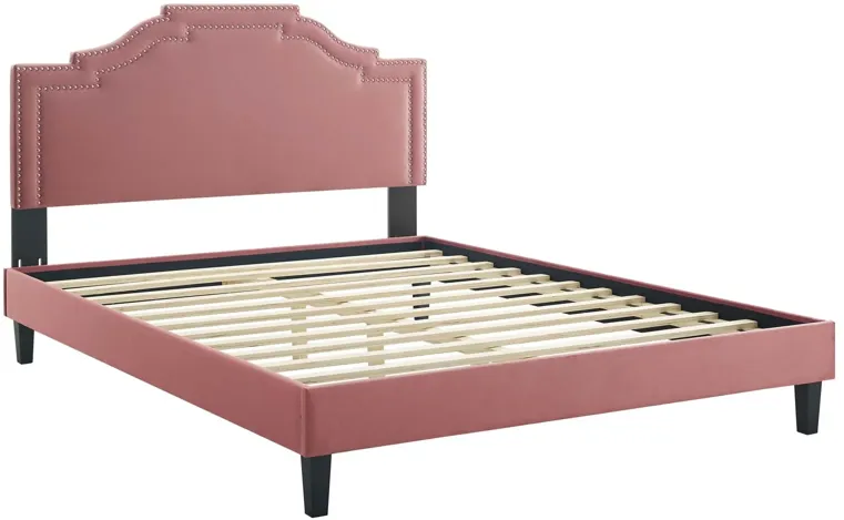 Adelaide Performance Velvet Queen Platform Bed