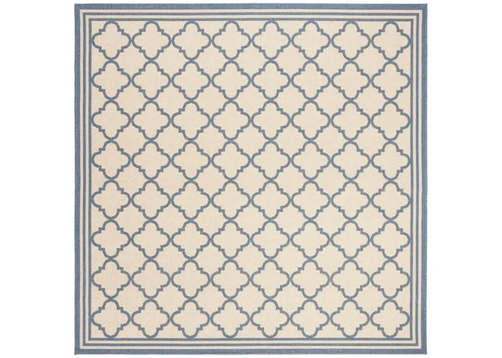 Safavieh BEACH HOUSE Collection BHS121N-6SQ Cream / Blue 6'-7" X 6'-7" Square