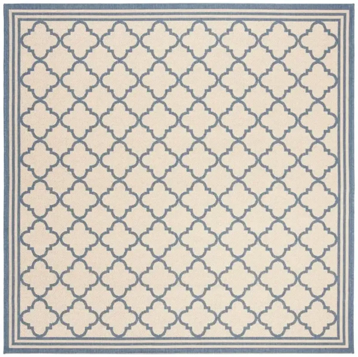 Safavieh BEACH HOUSE Collection BHS121N-6SQ Cream / Blue 6'-7" X 6'-7" Square