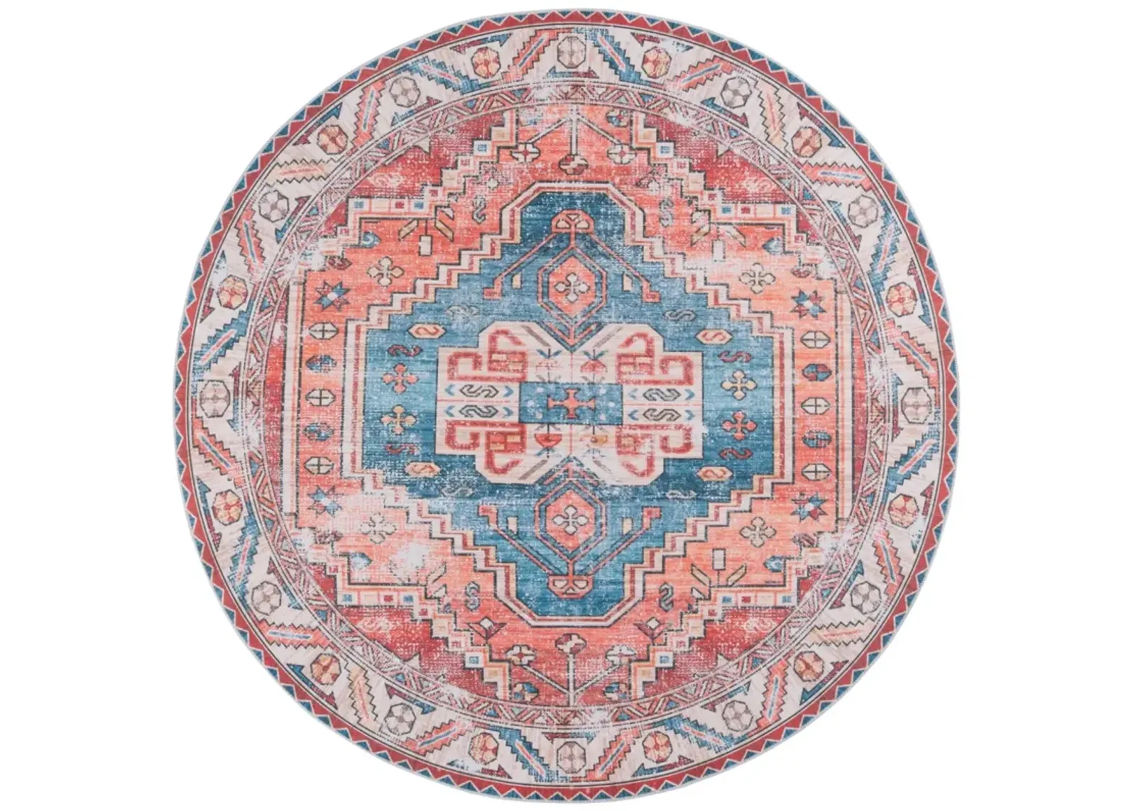 ARIZONA 251 RED  6' x 6' Round Round Rug