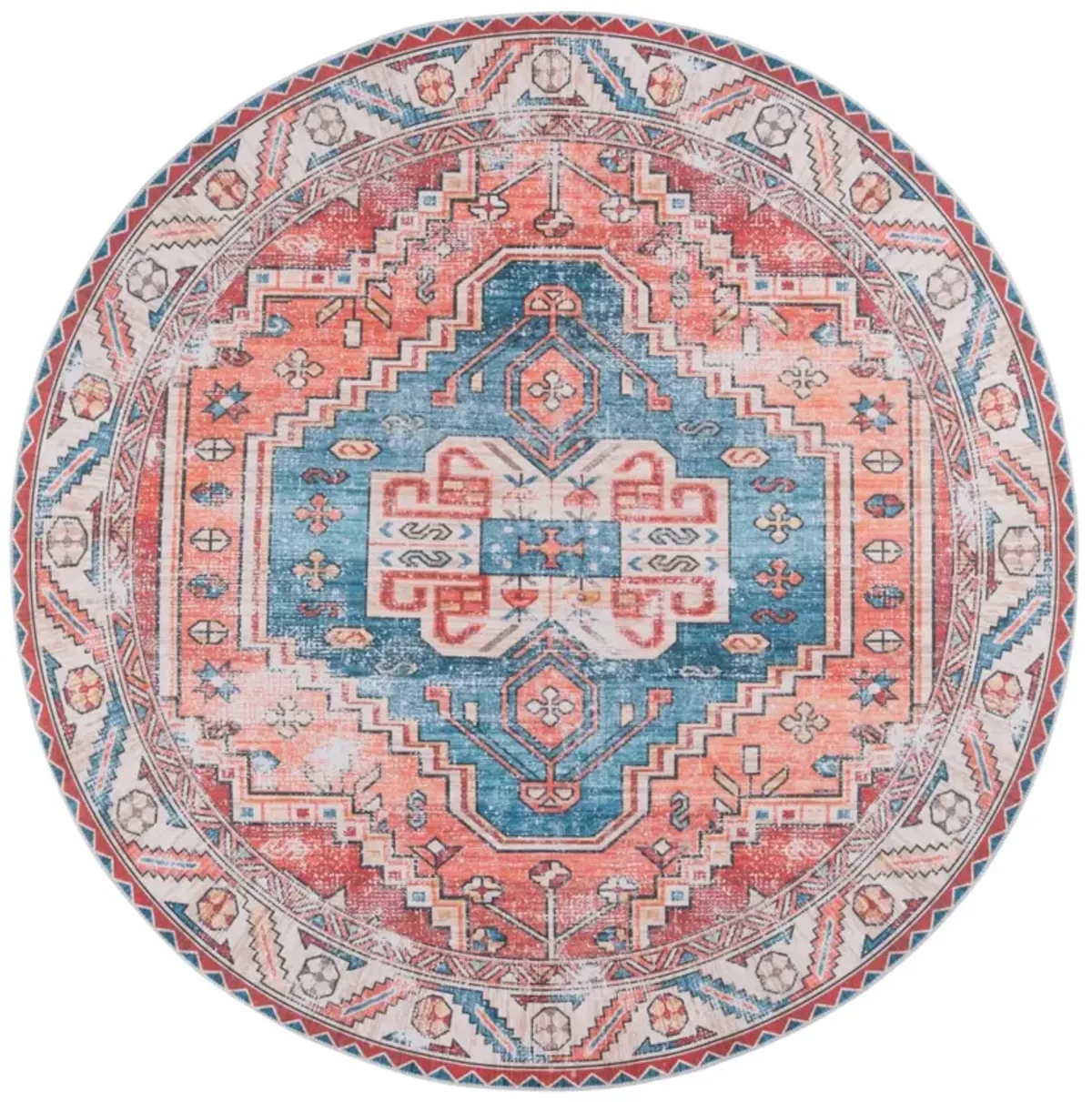 ARIZONA 251 RED  6' x 6' Round Round Rug