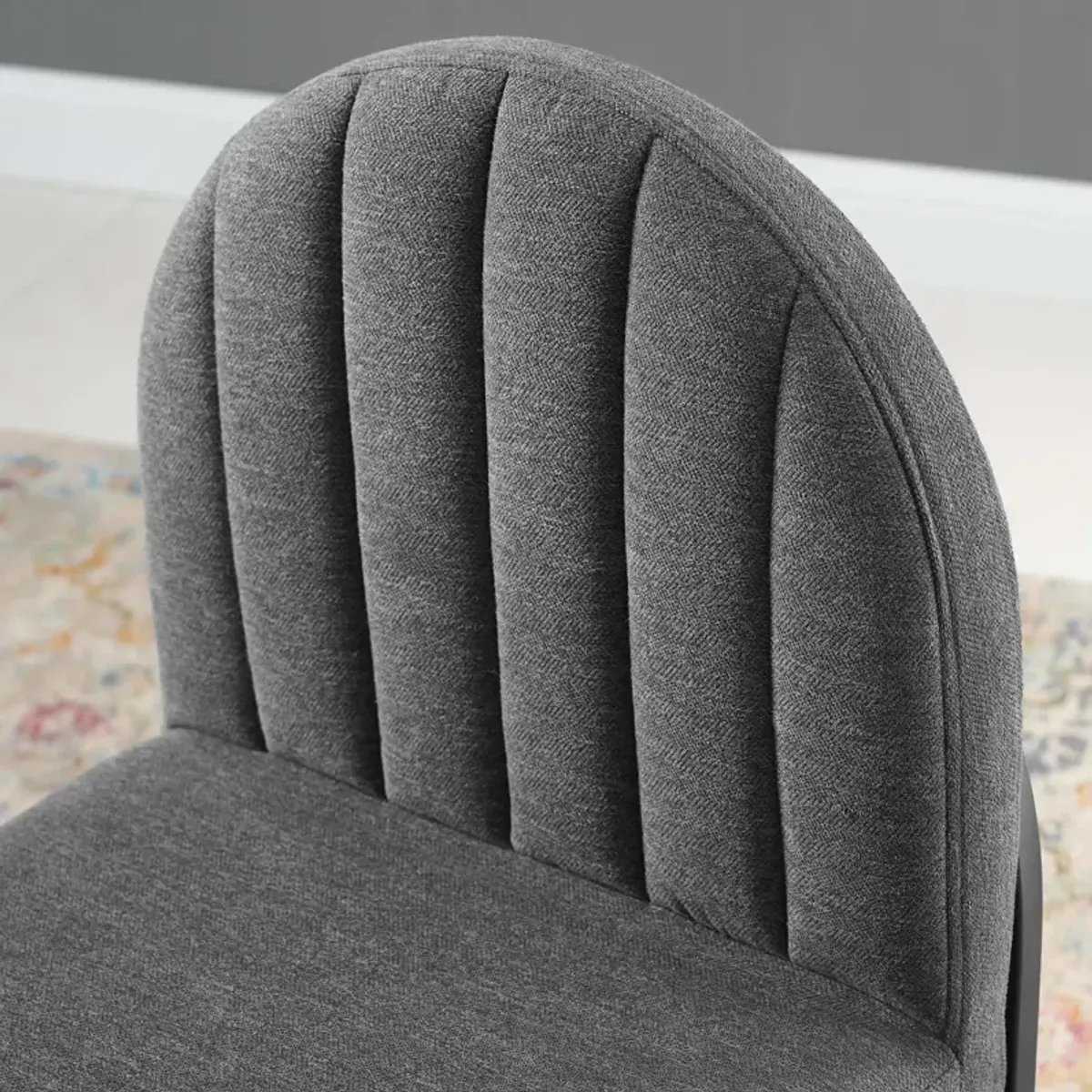 Isla Channel Tufted Upholstered Fabric Dining Side Chair