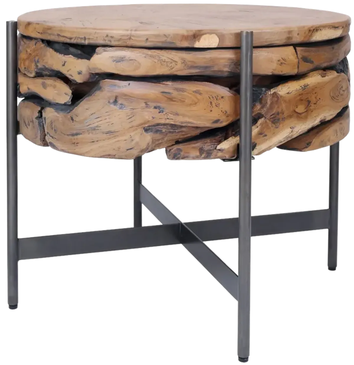 Bardo Reclaimed Teak Side/ End Table, Natural