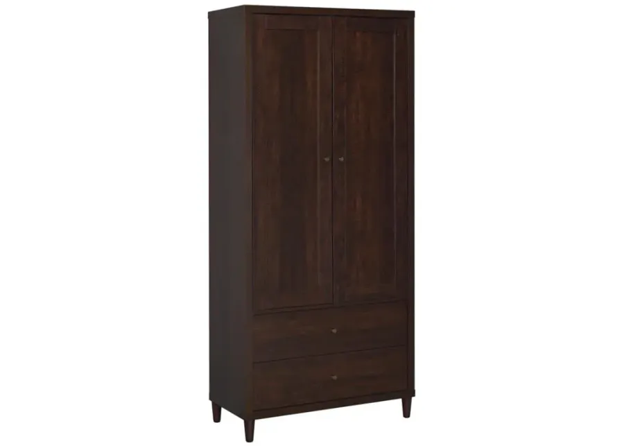 Wadeline 2-door Tall Accent Cabinet Rustic Tobacco