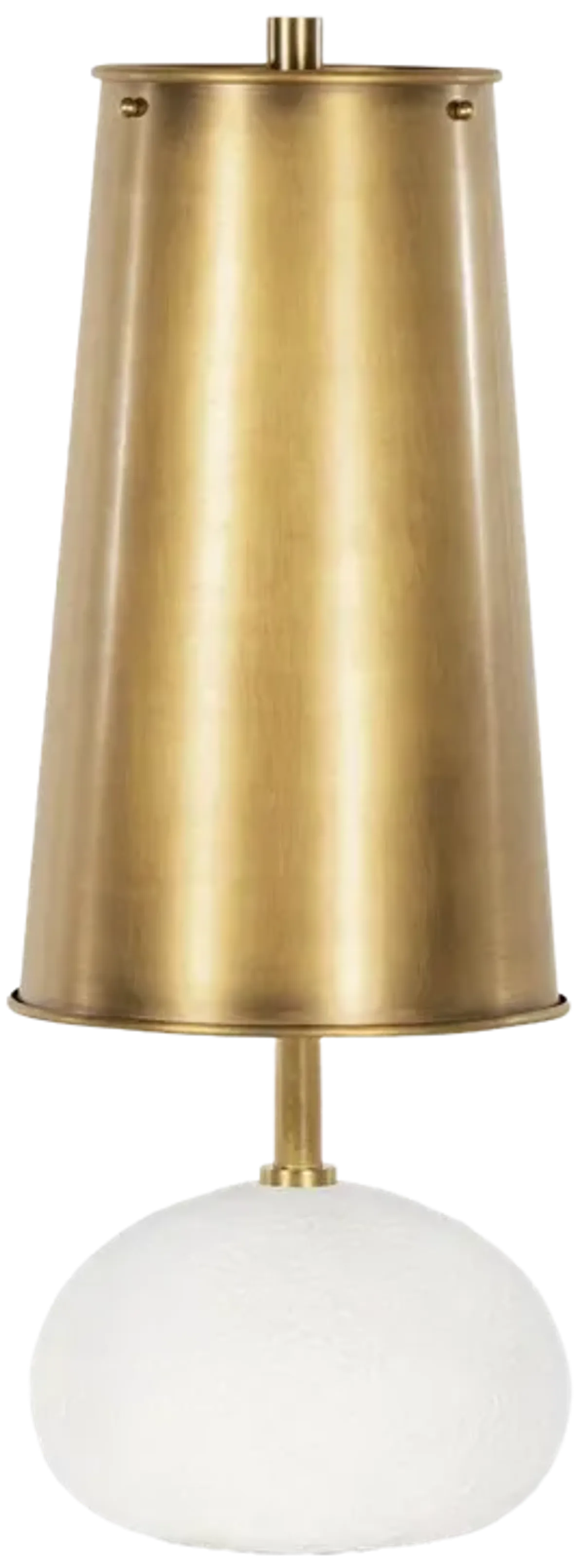 Southern Living Natural Brass Hattie Concrete Mini Table Lamp