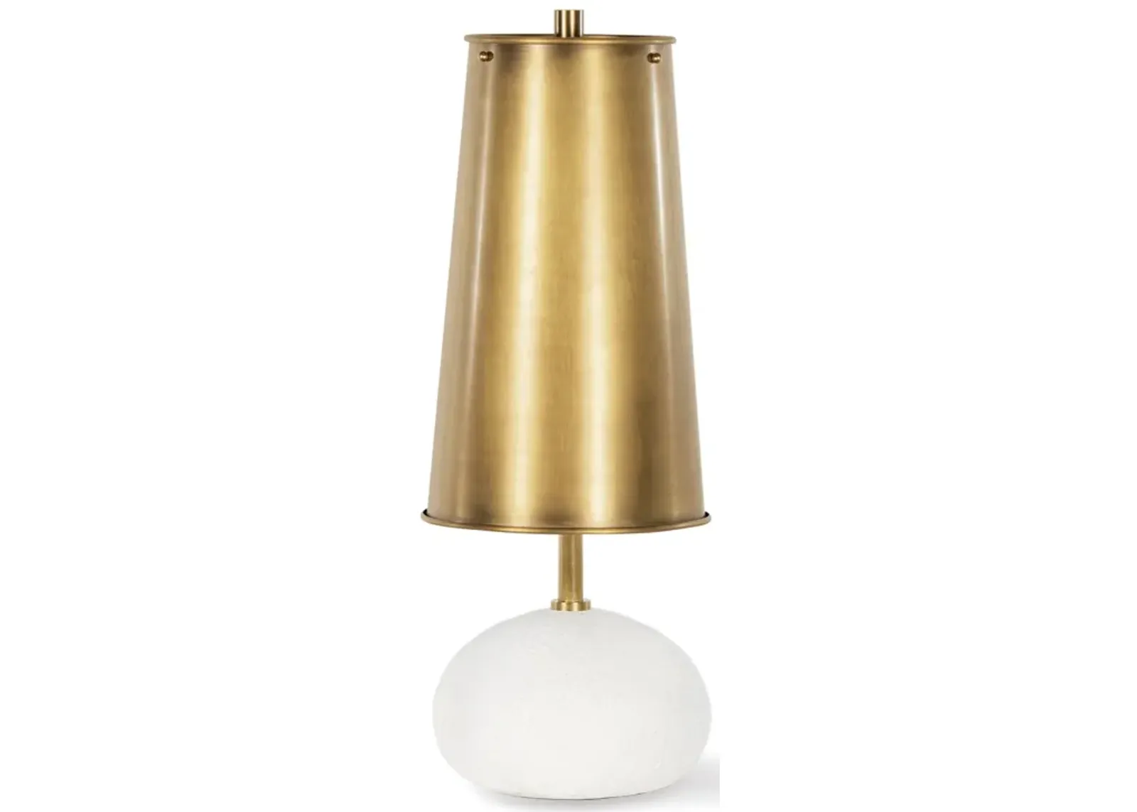 Southern Living Natural Brass Hattie Concrete Mini Table Lamp