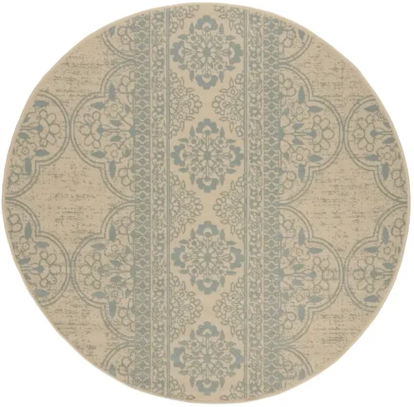 BEACH HOUSE 174 Blue 4' X 4' Round Round Rug