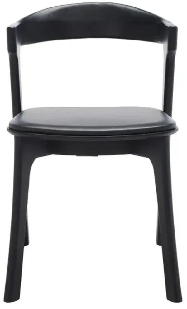 Brylie Wood and Leather Chair