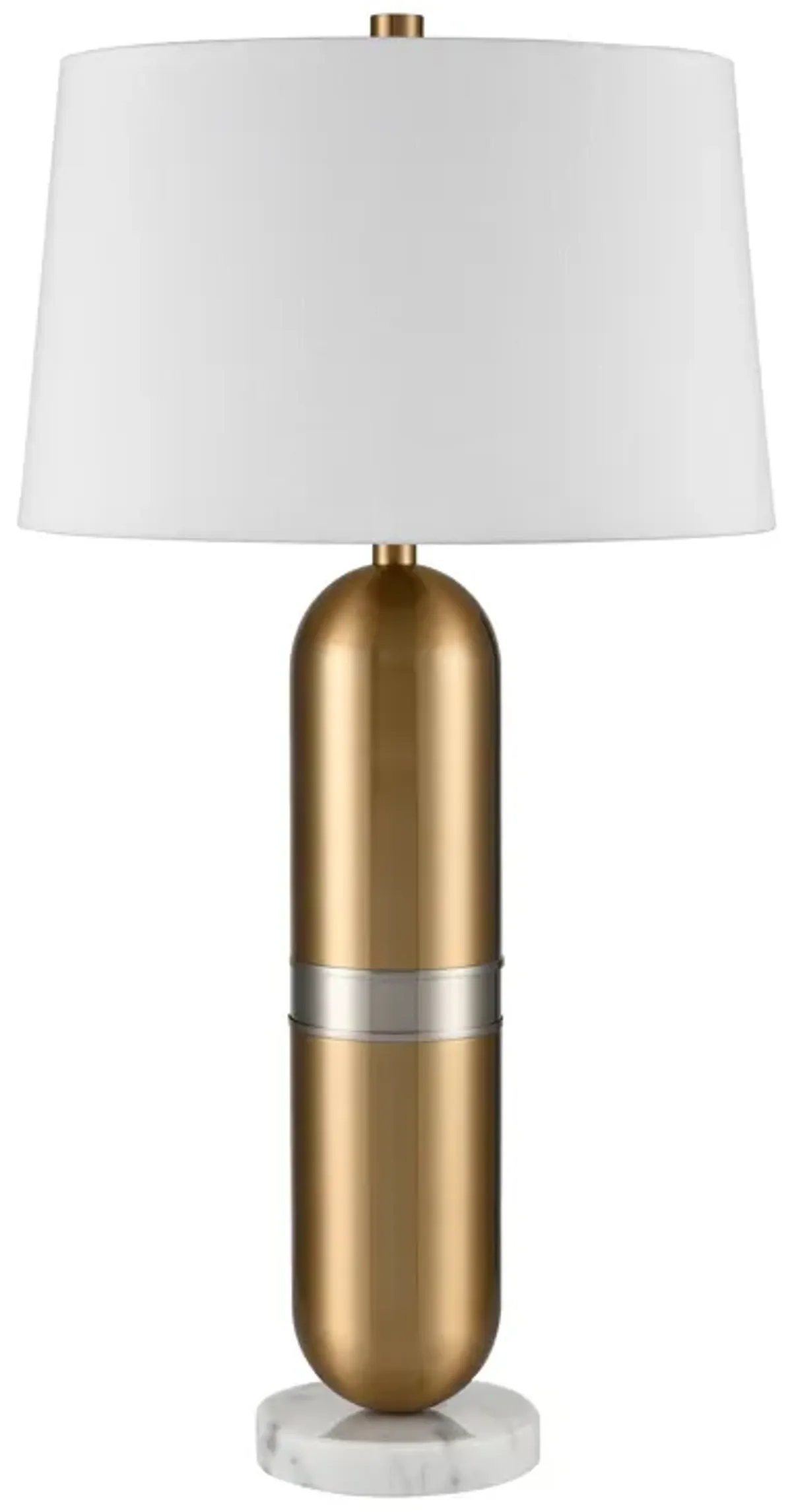 Pill 34'' High 1-Light Table Lamp - Aged Brass - Includes LED Bulb