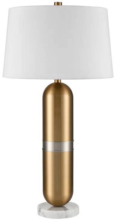 Pill 34'' High 1-Light Table Lamp - Aged Brass - Includes LED Bulb