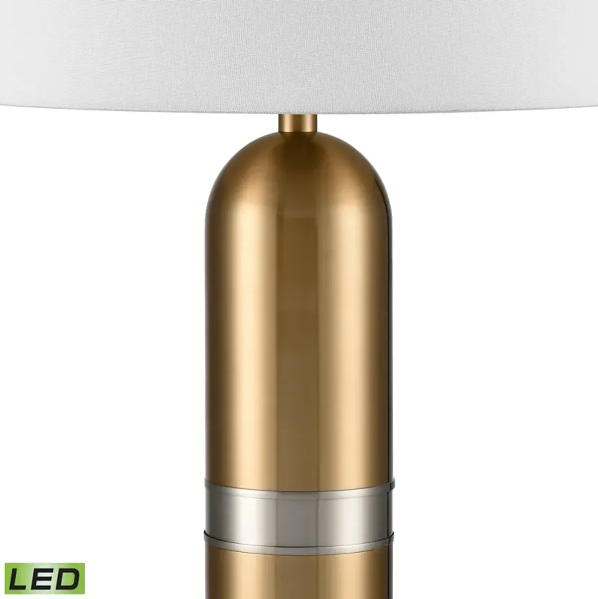 Pill 34'' High 1-Light Table Lamp - Aged Brass - Includes LED Bulb