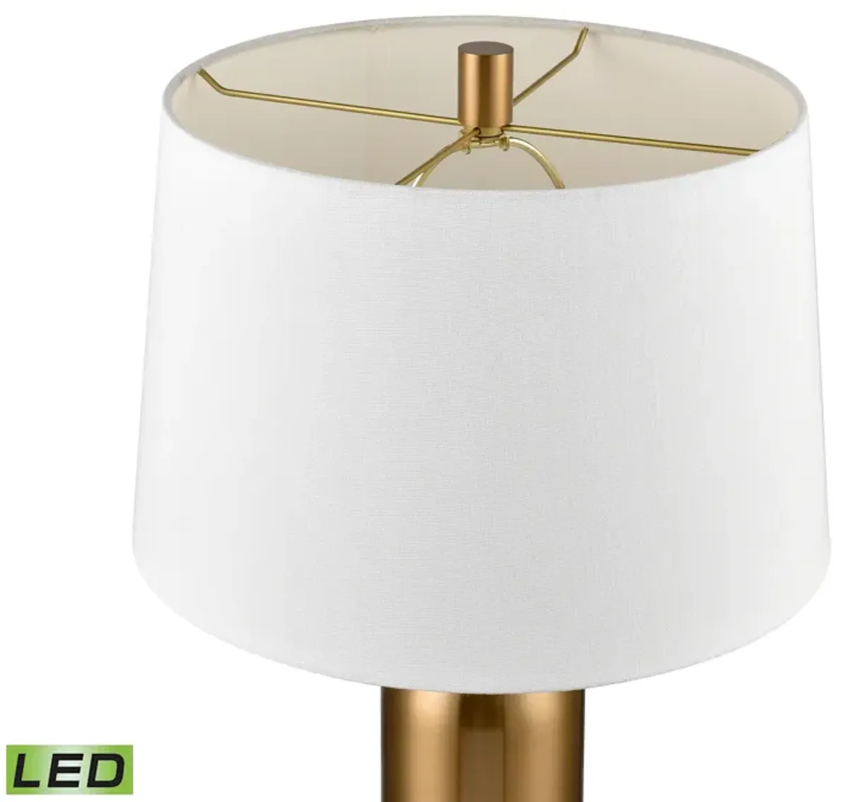 Pill 34'' High 1-Light Table Lamp - Aged Brass - Includes LED Bulb