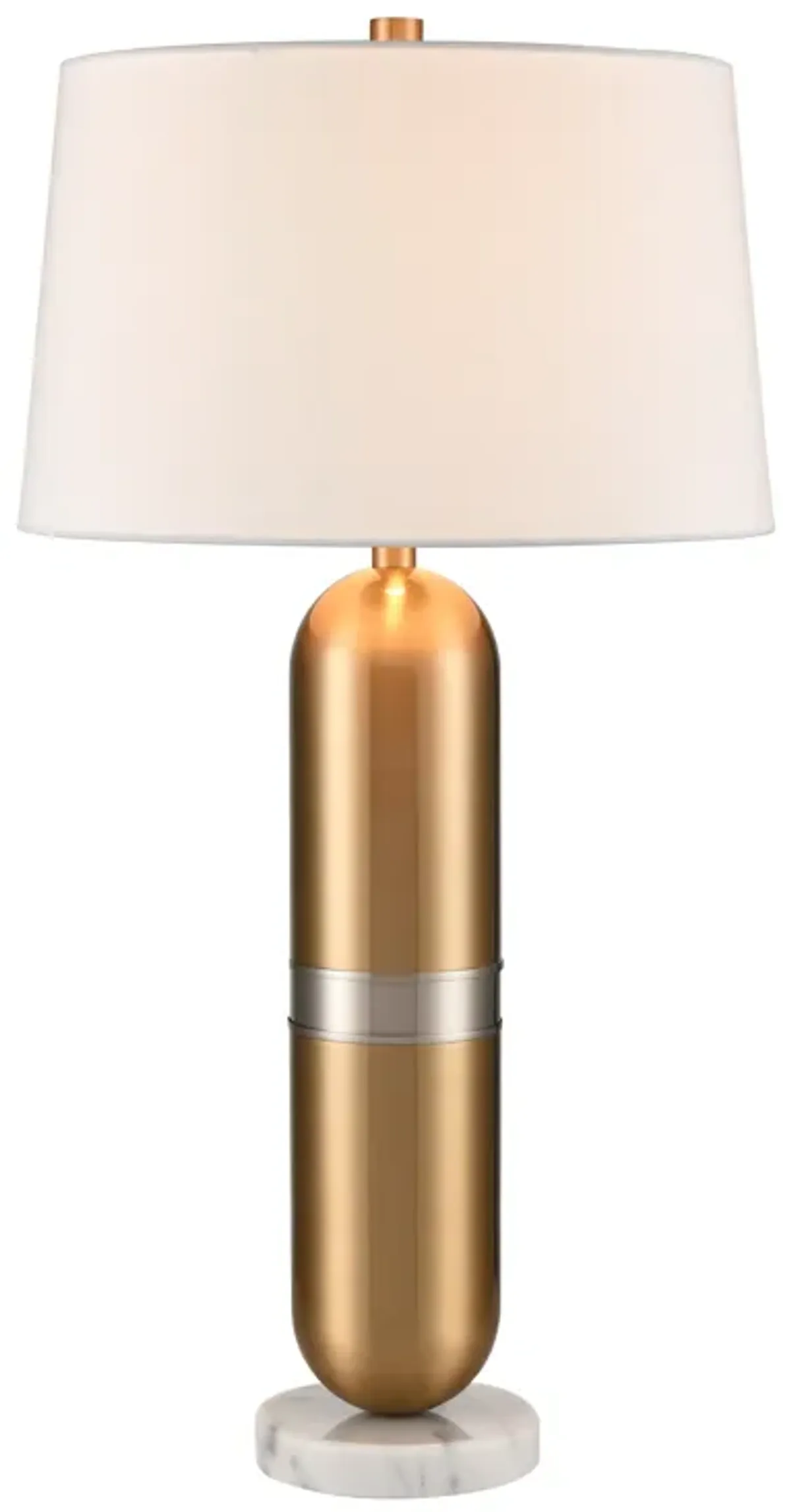 Pill 34'' High 1-Light Table Lamp - Aged Brass - Includes LED Bulb