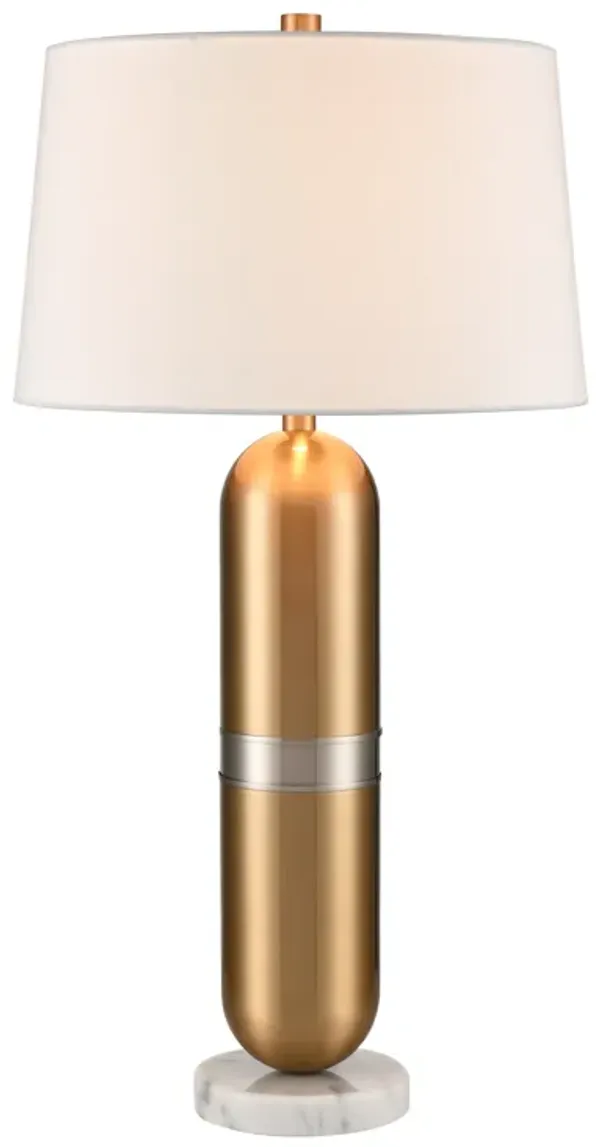 Pill 34'' High 1-Light Table Lamp - Aged Brass - Includes LED Bulb