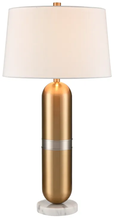 Pill 34'' High 1-Light Table Lamp - Aged Brass - Includes LED Bulb