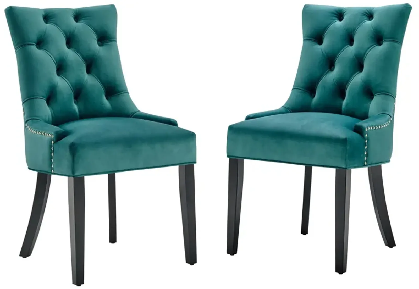 Regent Tufted Performance Velvet Dining Side Chairs - Set of 2